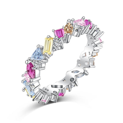 [ORA ]Dazzling Polychromatic Multi cut Daily Ring