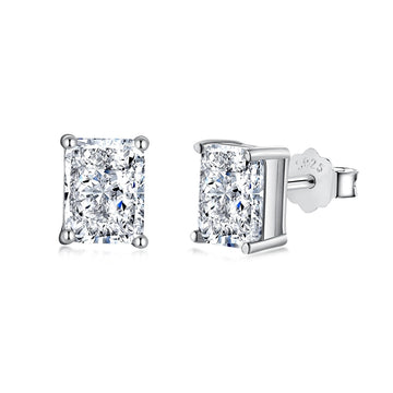 [ORA]Radiant Luxurious Princess Cut Daily Earrings