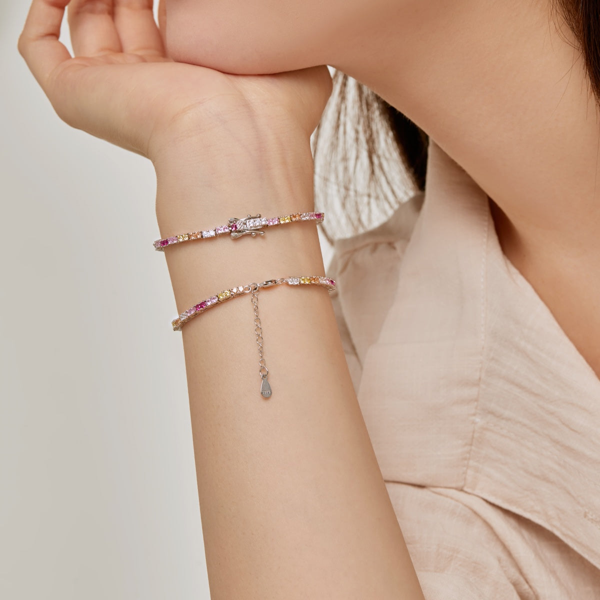 [ORA ]Delicate Romantic Heart Shape Lover Bracelet