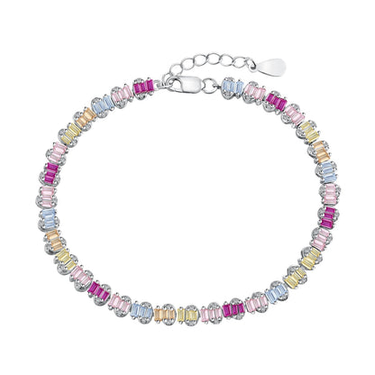 [ORA ]Delicate Colorful Emerald Cut Party Bracelet