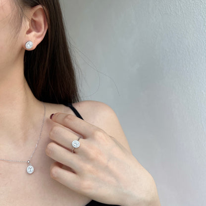 [ORA ]Delicate Radiant Oval Cut Daily Earrings