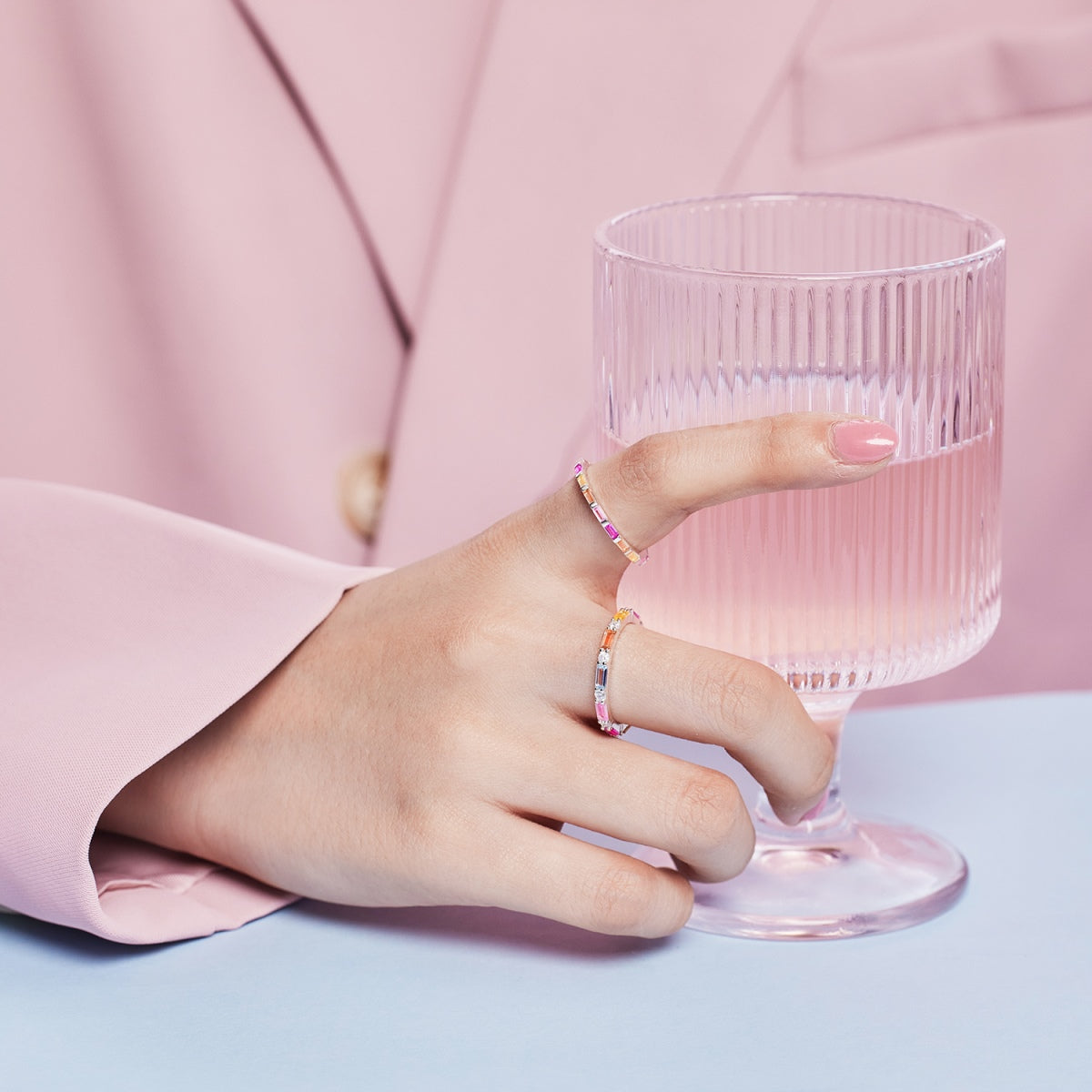 [ORA ]Lively In Shades Elegant Radiant Cut Daily Ring