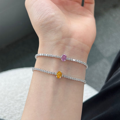 [ORA ]0.75 Carat Exquisite Oval Cut Daily Bracelet