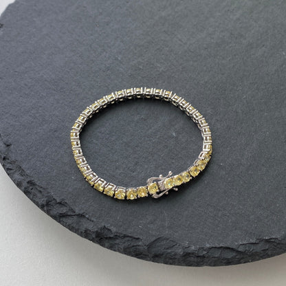 [ORA ]Ornate Dazzling Round Cut Tennis Bracelet