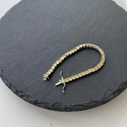 [ORA ]Ornate Dazzling Round Cut Tennis Bracelet