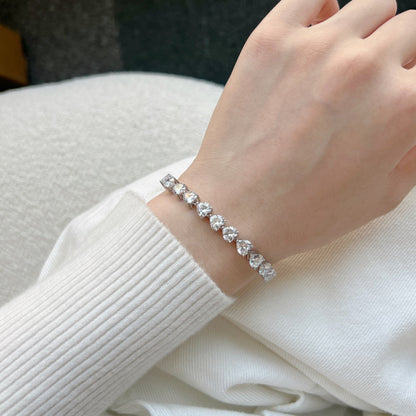 [ORA ]0.75 Carat Elegant Romantic Heart Shape Lover Bracelet