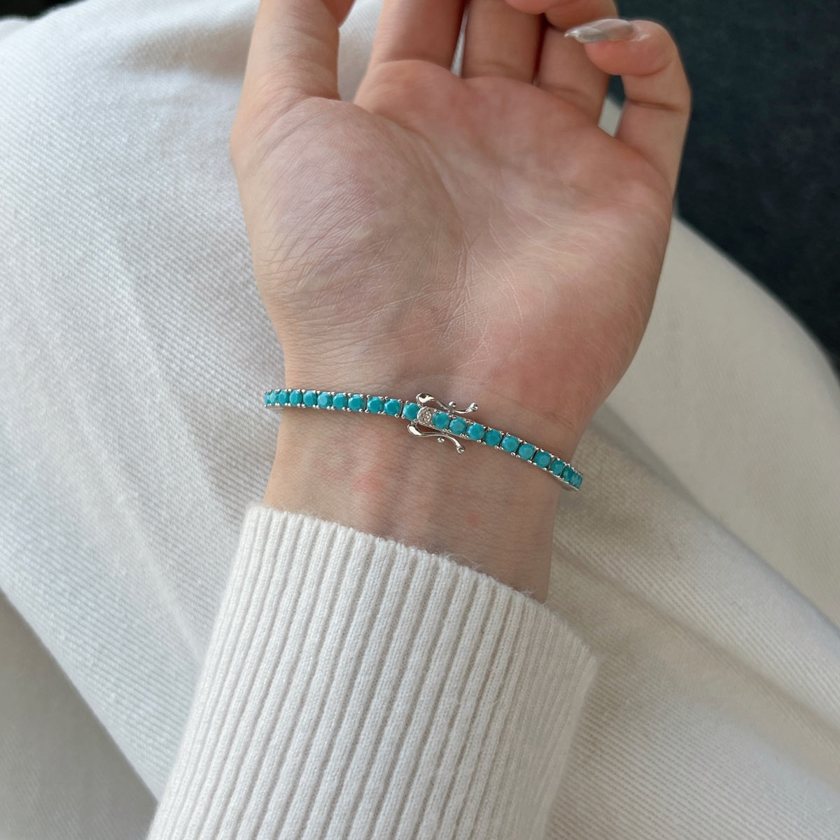 [ORA ]Dainty Charming Round Cut Tennis Bracelet