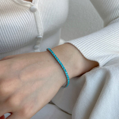 [ORA ]Dainty Charming Round Cut Tennis Bracelet