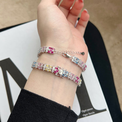 [ORA ]Delicate Colorful Multi Cut Party Bracelet