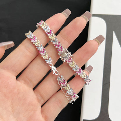 [ORA ]Ornate Sparkling Round Cut Party Bracelet