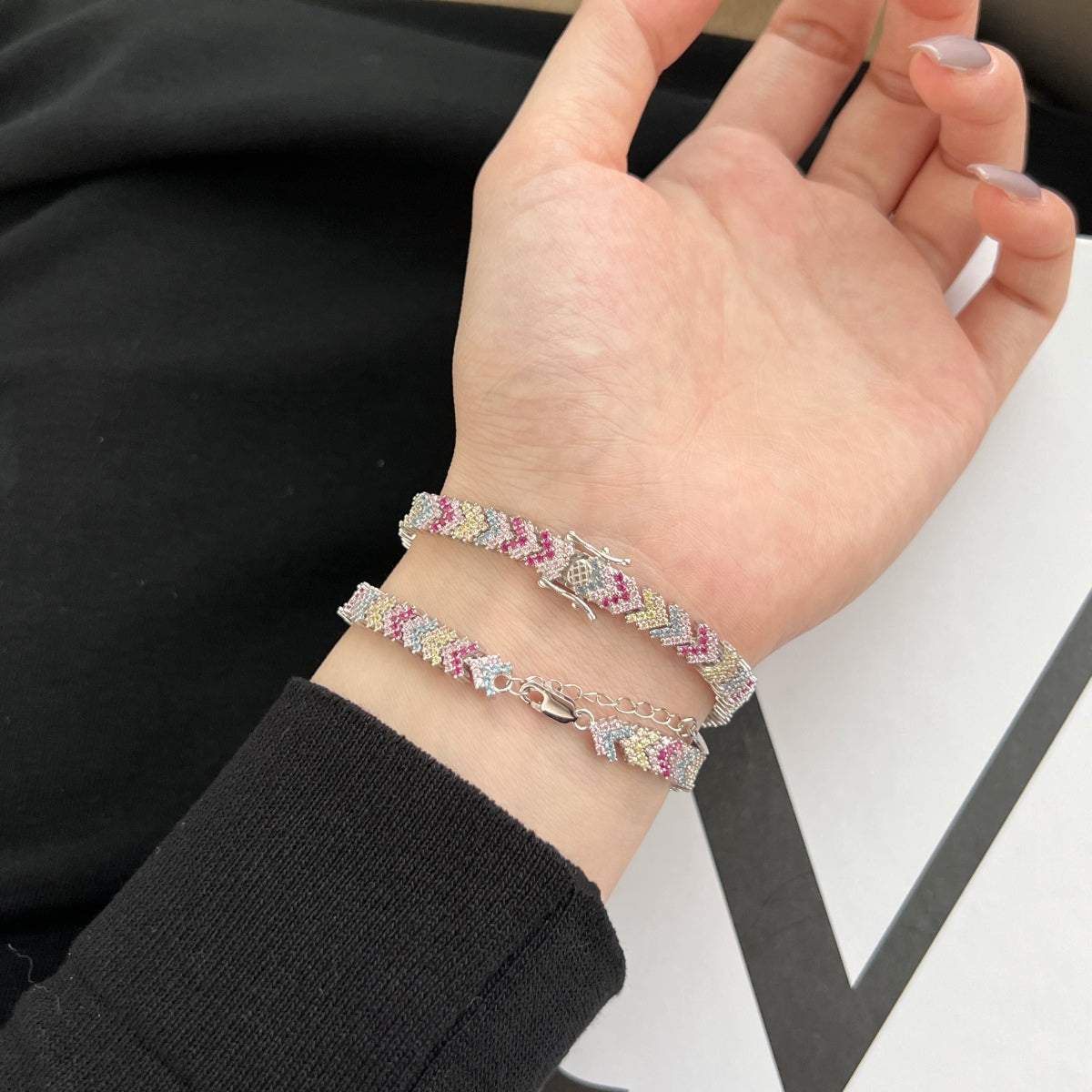 [ORA ]Ornate Sparkling Round Cut Party Bracelet