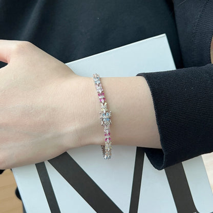 [ORA ]Radiant Colorful Emerald Cut Party Bracelet