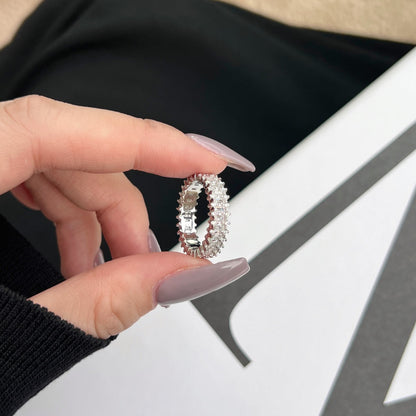 [ORA ]Splashy Ornate Emerald Cut Cocktail Ring