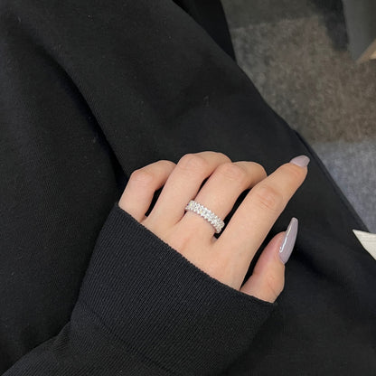 [ORA ]Splashy Ornate Emerald Cut Cocktail Ring