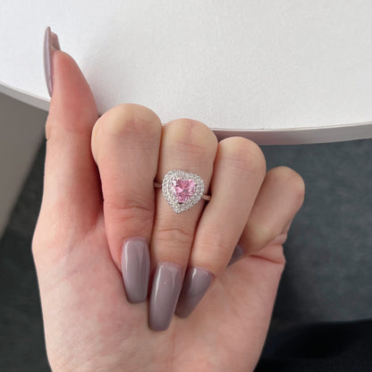 [ORA ]Delicate Ebullient Heart Shape Wedding Ring