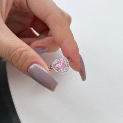 [ORA ]Delicate Ebullient Heart Shape Wedding Ring