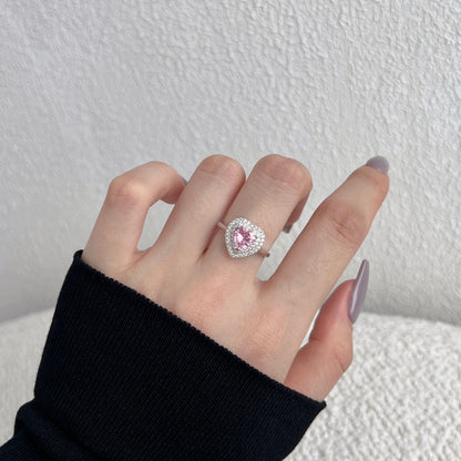 [ORA ]Delicate Ebullient Heart Shape Wedding Ring