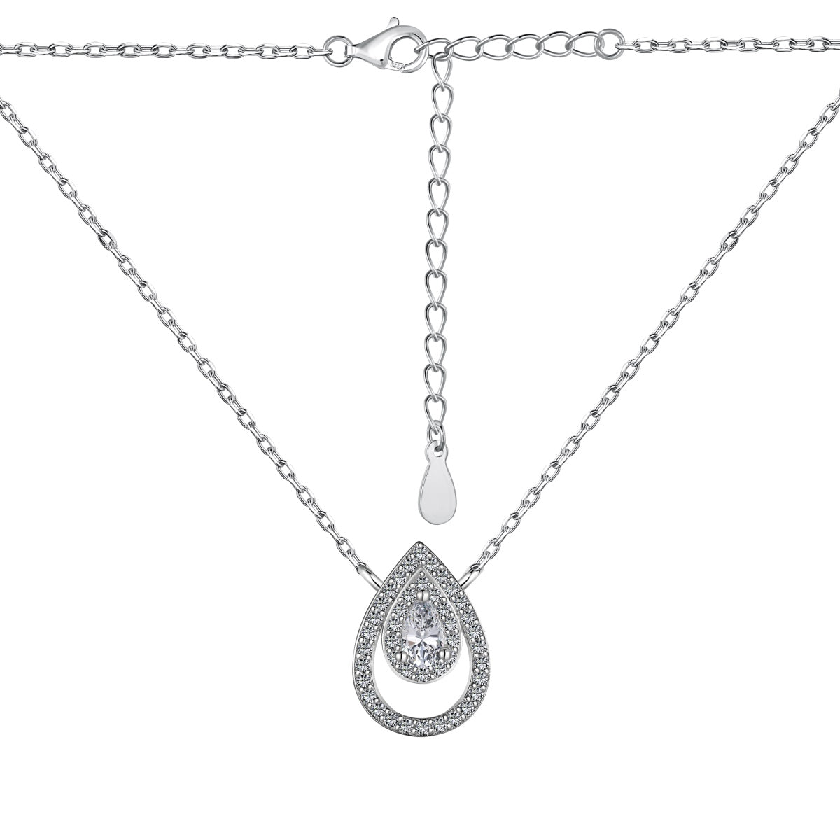 [ORA ]Sparkling Pear Cut Necklace