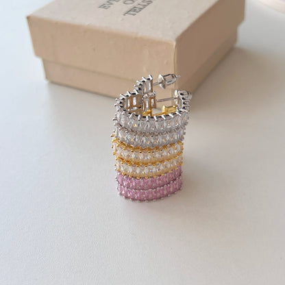 [ORA ]Radiant Heart Cutout Earrings
