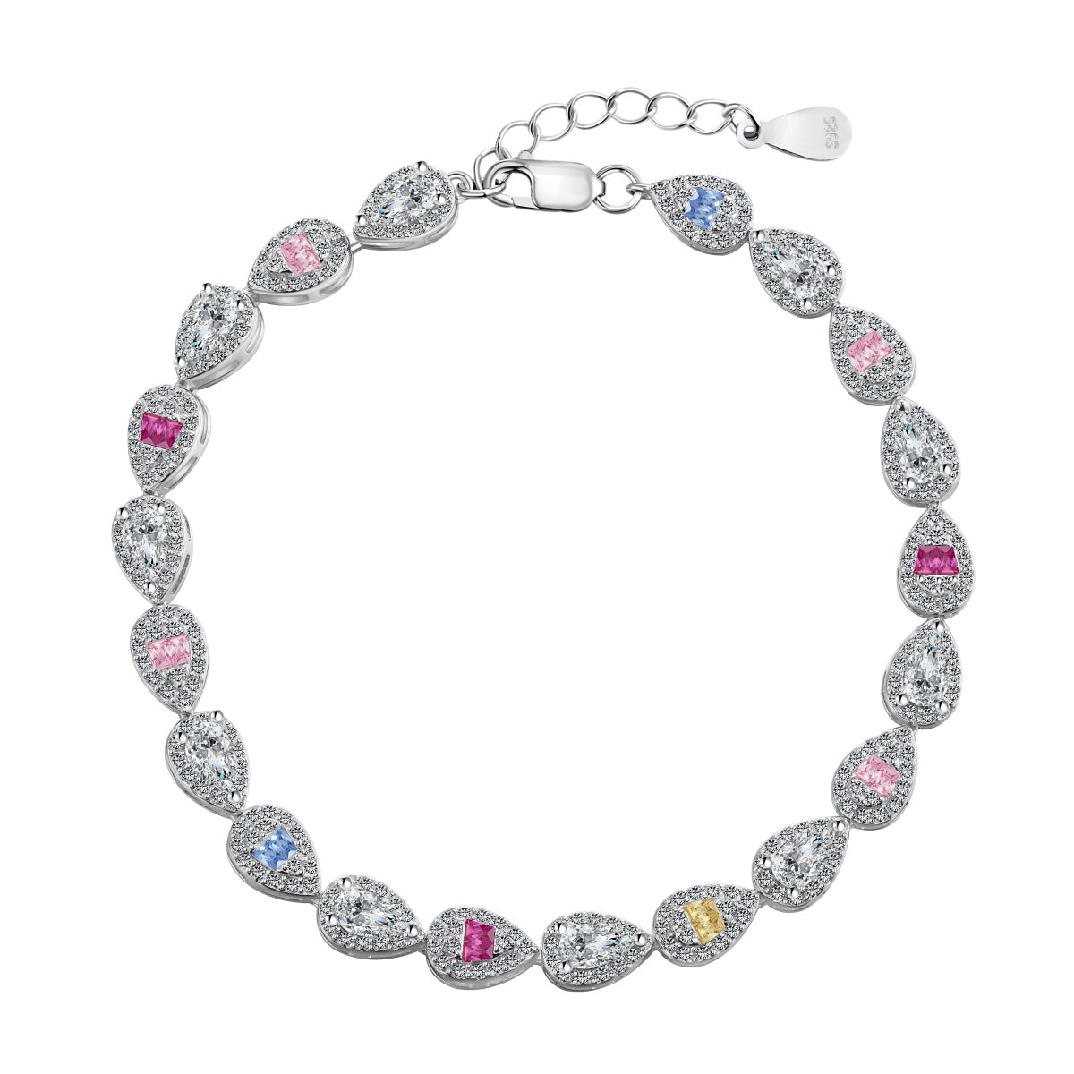 [ORA ]0.25 Carat Radiant Water Drop Shape Daily Bracelet