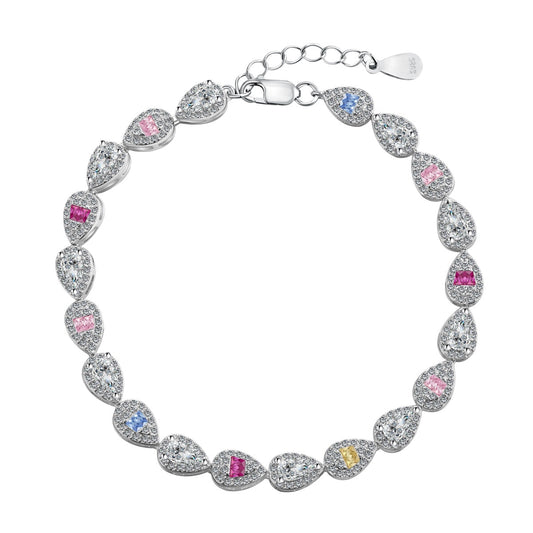 [ORA]0.25 Carat Radiant Water Drop Shape Daily Bracelet