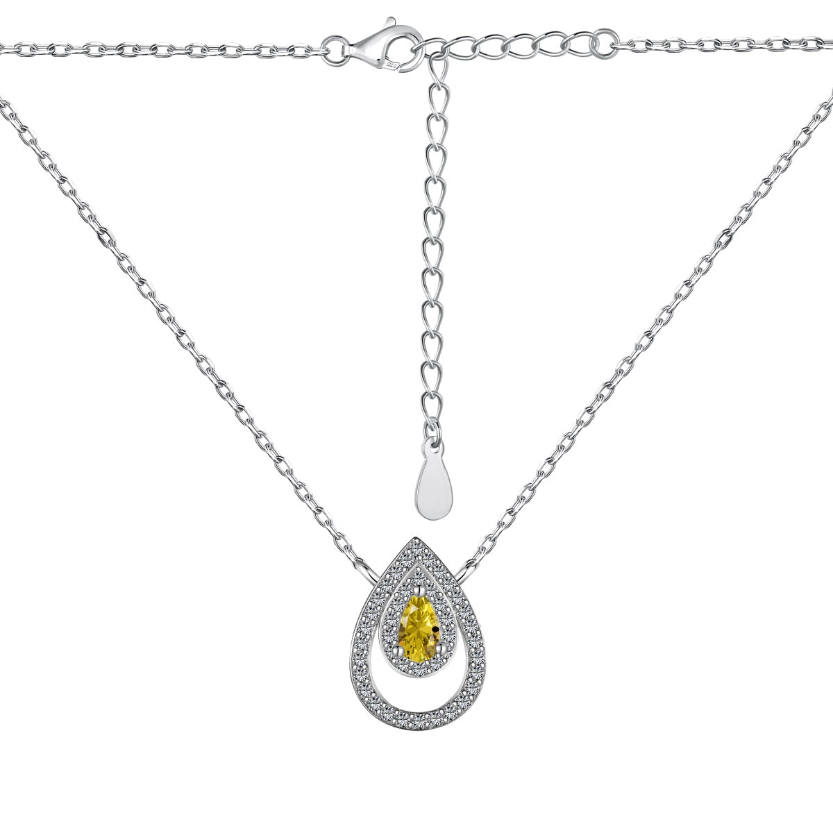 [ORA ]Sparkling Pear Cut Necklace