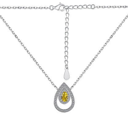 [ORA ]Sparkling Pear Cut Necklace