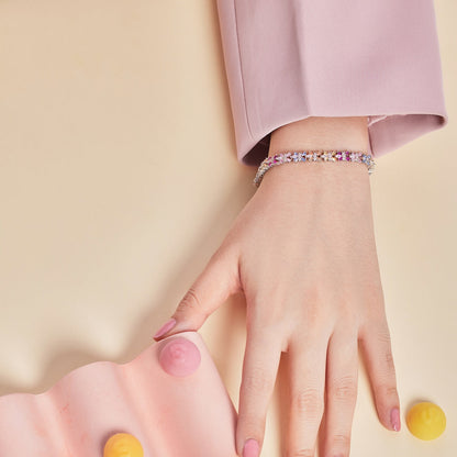 [ORA ]Radiant Colorful Emerald Cut Party Bracelet