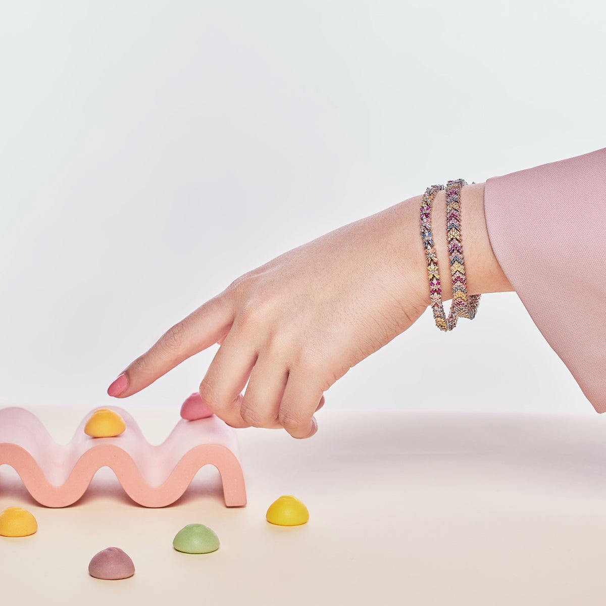 [ORA ]Radiant Colorful Emerald Cut Party Bracelet