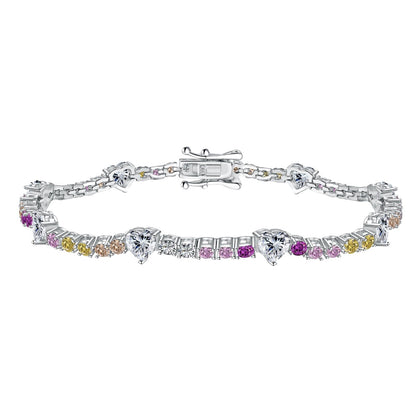 [ORA ]Romantic Heart Shape Round Cut Lover Bracelet