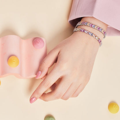 [ORA ]Ornate Sparkling Round Cut Party Bracelet