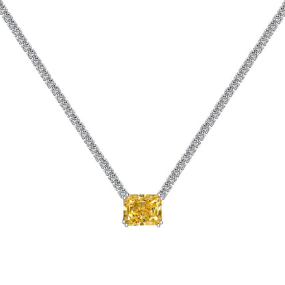 [ORA ]4.0 Carat Elegant Radiant Cut Necklace