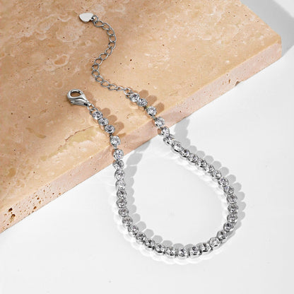 [ORA ]Dazzling Sparkling Round Cut Daily Bracelet