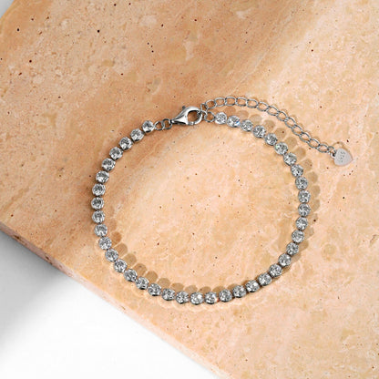 [ORA ]Dazzling Sparkling Round Cut Daily Bracelet