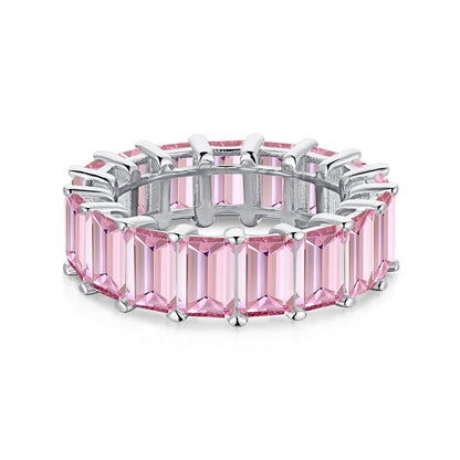 [ORA ]0.75 Carat Elegant Emerald Cut Tennis Ring