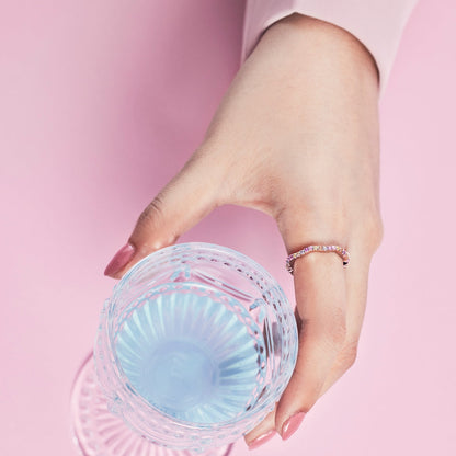 [ORA ]Dainty Colorful Round Cut Party Ring