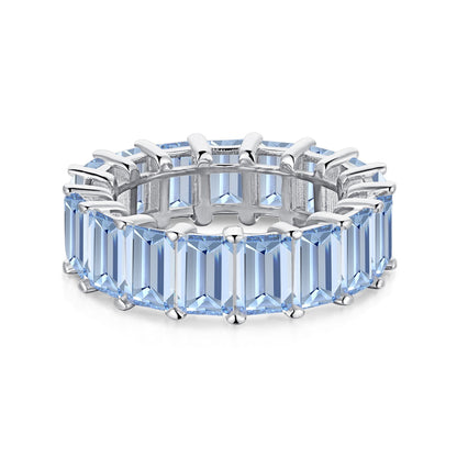 [ORA ]0.75 Carat Elegant Emerald Cut Tennis Ring