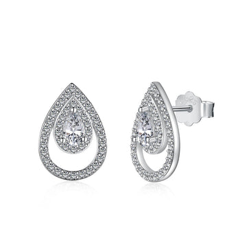 [ORA]Sparkling Delicate Water Drop Shape Daily Earrings