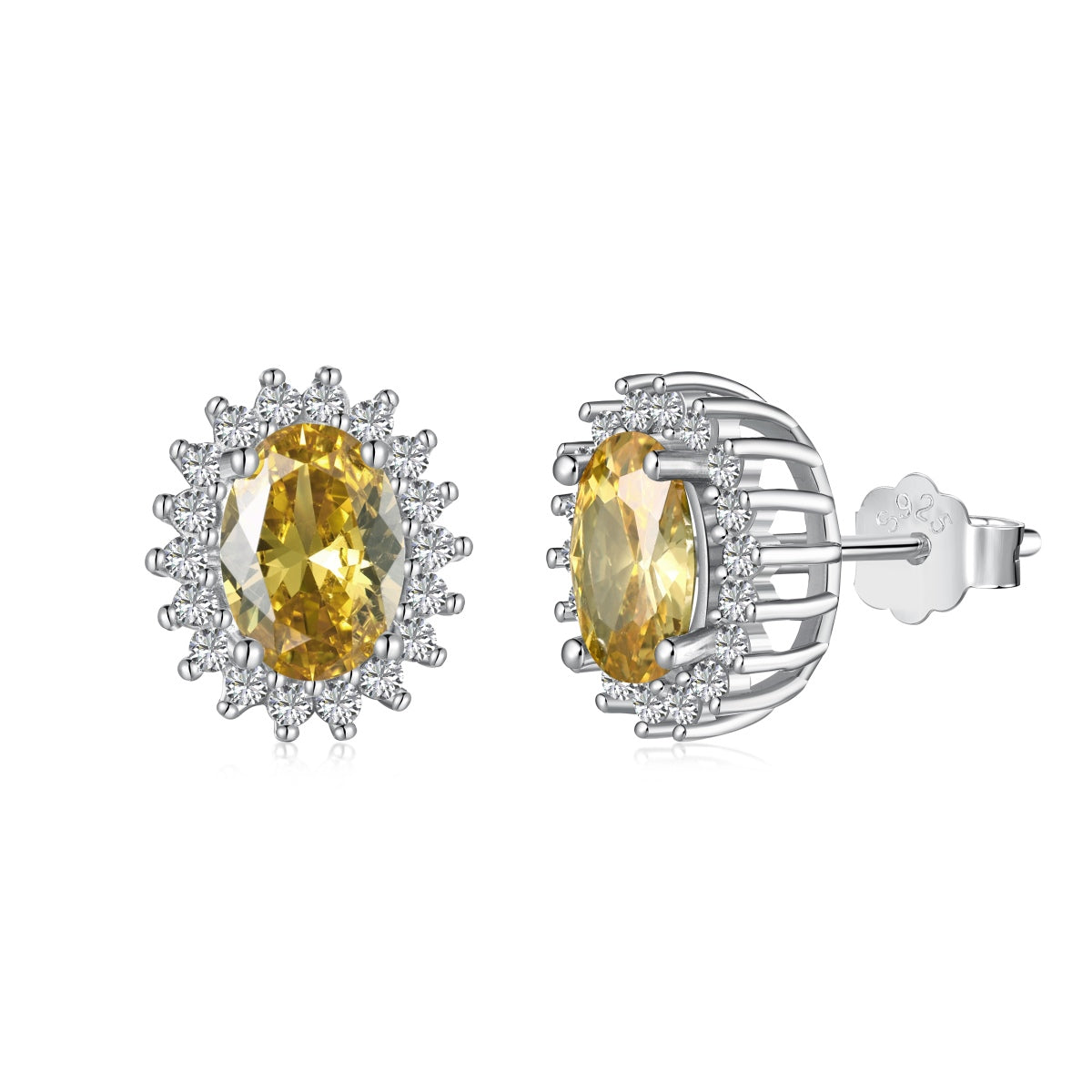 [ORA ]Delicate Radiant Oval Cut Daily Earrings