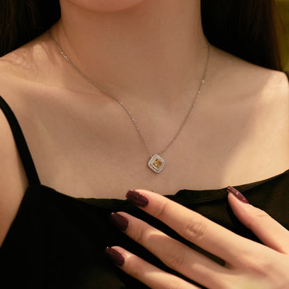 [ORA ]Sparkling Asscher Cut Necklace