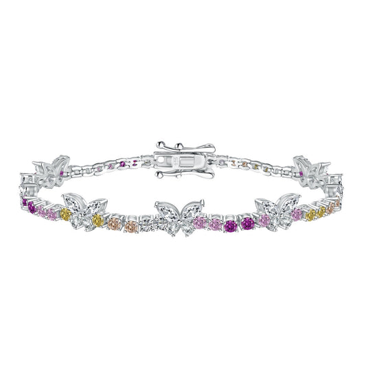 [ORA ]Ornate Colorful Butterfly Shape Round Cut Daily Bracelet
