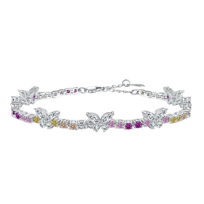 [ORA ]Ornate Colorful Butterfly Shape Round Cut Daily Bracelet
