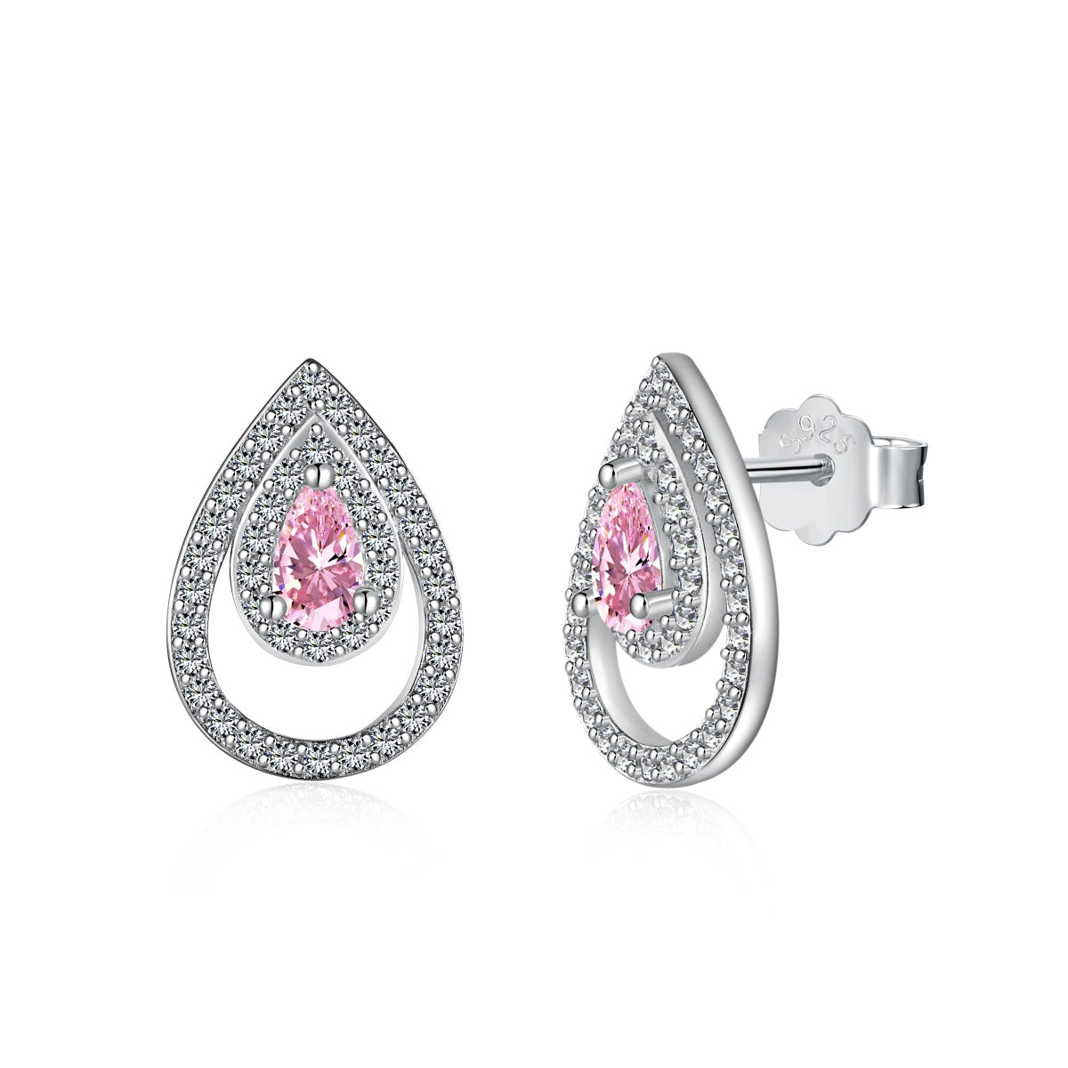 [ORA ]Sparkling Delicate Water Drop Shape Daily Earrings