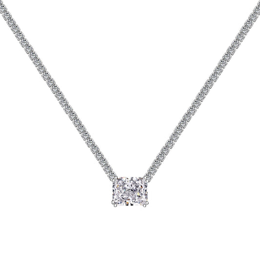 [ORA ]4.0 Carat Elegant Radiant Cut Necklace