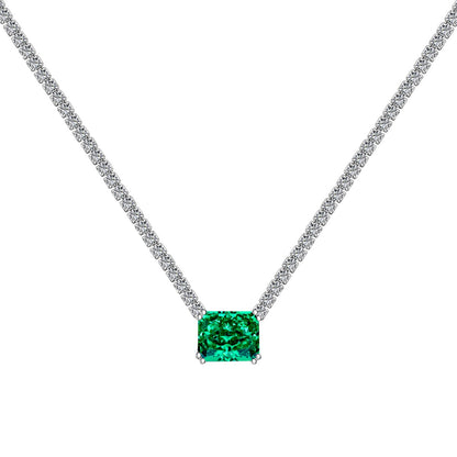 [ORA ]4.0 Carat Elegant Radiant Cut Necklace