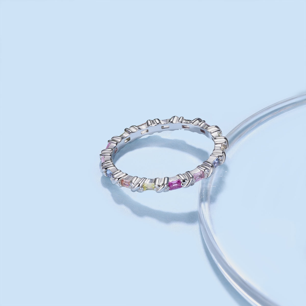 [ORA ]Charming Colorful Round Cut Daily Ring