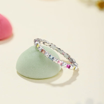 [ORA ]Charming Colorful Round Cut Daily Ring