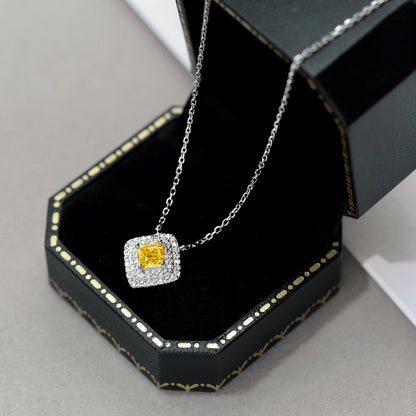 [ORA ]Sparkling Asscher Cut Necklace