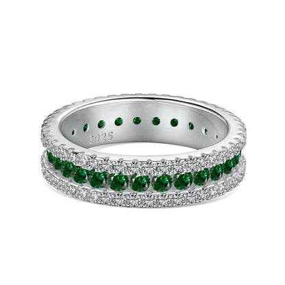 [ORA ]Delicate Colorful Round Cut Daily Ring