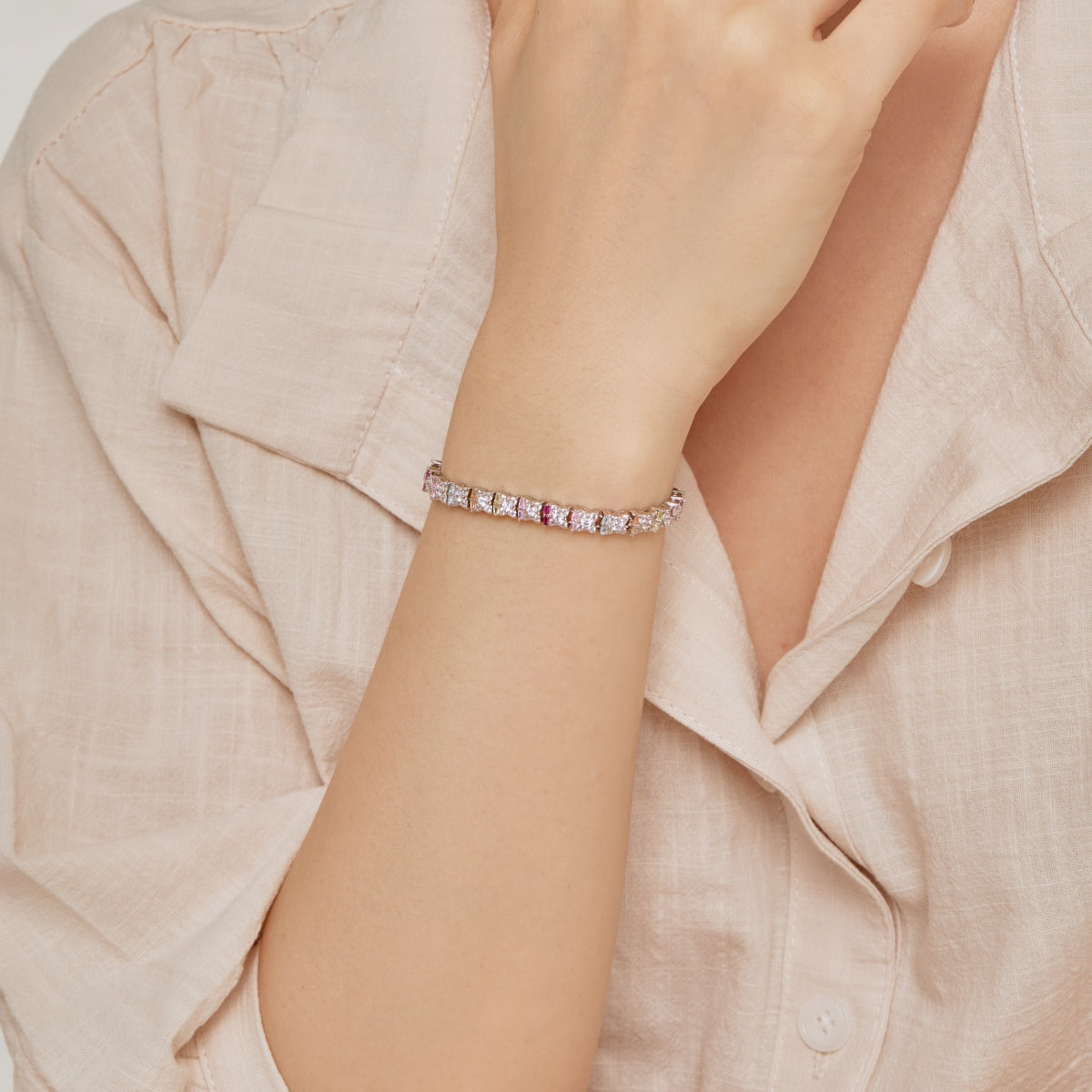 [ORA ]Unique Colorful Flower Shape Daily Bracelet